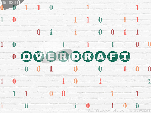 Image of Business concept: Overdraft on wall background