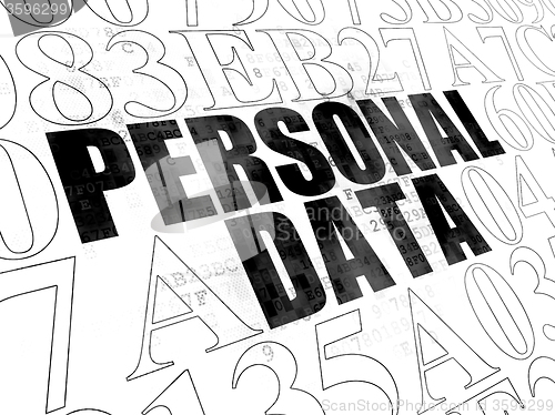 Image of Data concept: Personal Data on Digital background