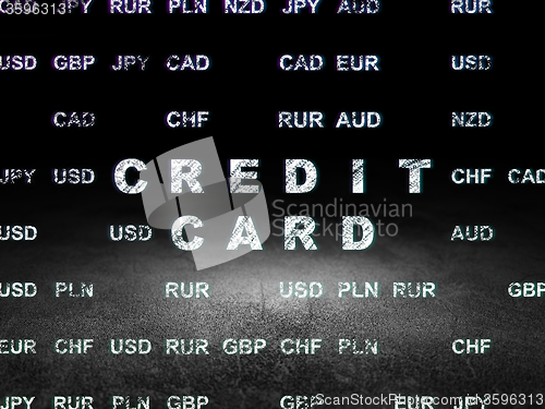 Image of Money concept: Credit Card in grunge dark room