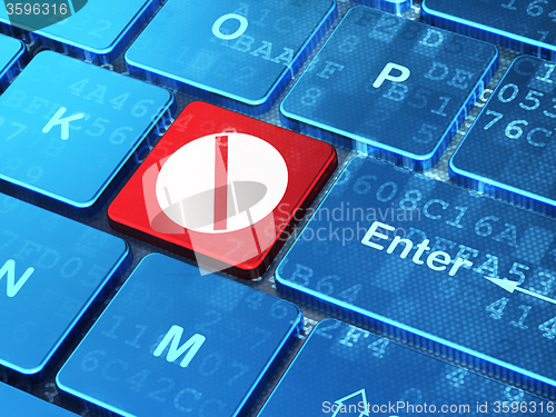 Image of Healthcare concept: Pill on computer keyboard background