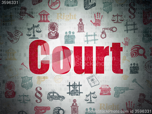Image of Law concept: Court on Digital Paper background