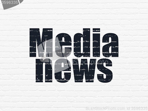 Image of News concept: Media News on wall background