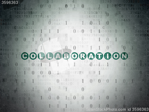 Image of Finance concept: Collaboration on Digital Paper background