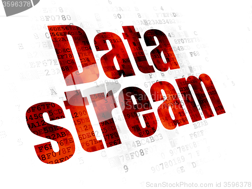 Image of Data concept: Data Stream on Digital background
