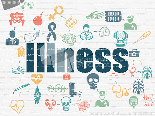 Image of Healthcare concept: Illness on wall background