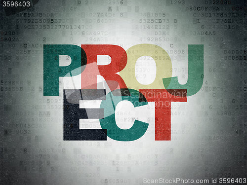 Image of Business concept: Project on Digital Paper background