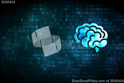 Image of Medicine concept: Brain on digital background