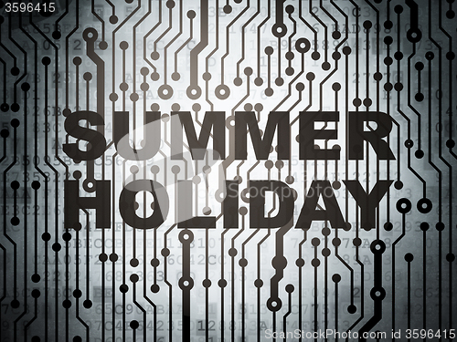 Image of Travel concept: circuit board with Summer Holiday