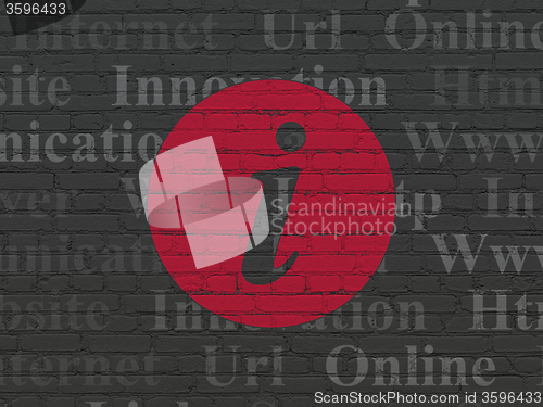 Image of Web design concept: Information on wall background