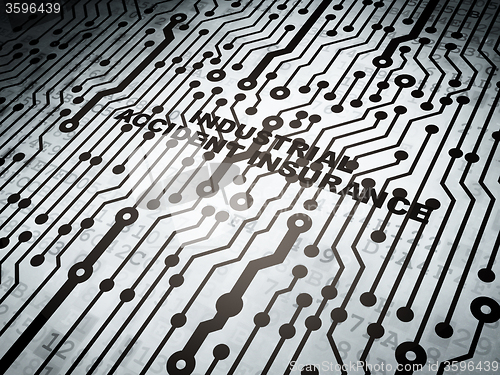 Image of Insurance concept: circuit board with Industrial Accident Insurance