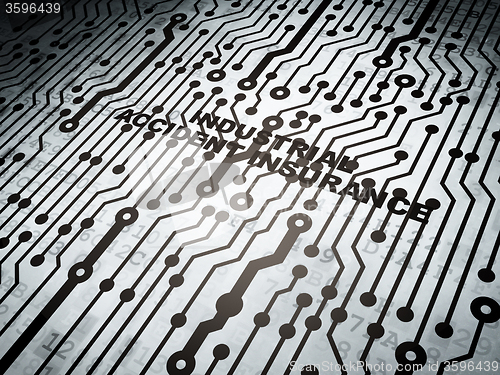 Image of Insurance concept: circuit board with Industrial Accident Insurance