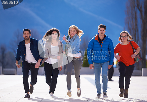 Image of happy students group