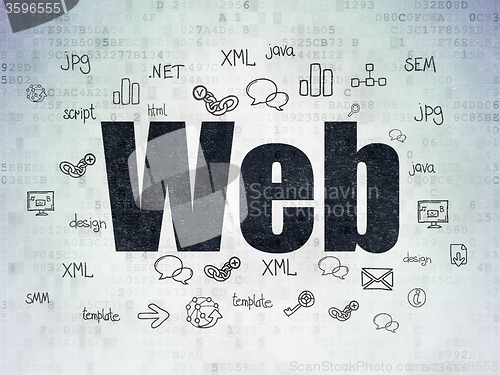 Image of Web development concept: Web on Digital Paper background