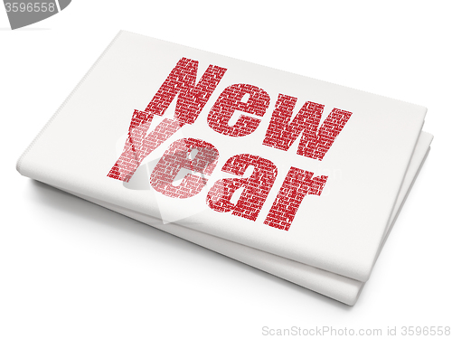 Image of Entertainment, concept: New Year on Blank Newspaper background