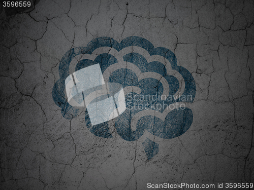 Image of Science concept: Brain on grunge wall background