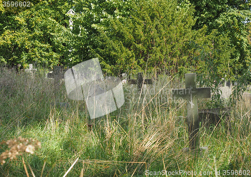 Image of Tombs and crosses at goth cemetery