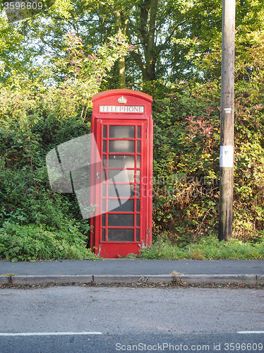 Image of Red phone box in London