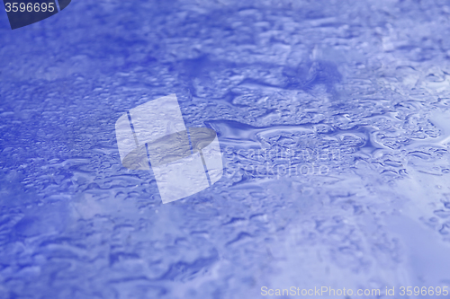 Image of Blue surface with poured water
