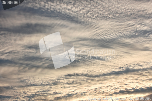 Image of Altocumulus clouds in evening sky