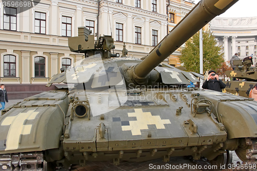 Image of Tank on exhibition of military equipment in Kyiv