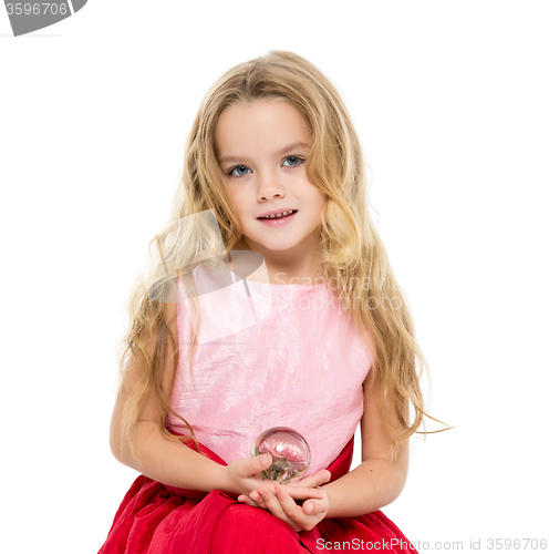 Image of Little Girl with Magic Ball Dreams