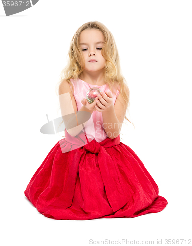 Image of Little Girl with Magic Ball Dreams