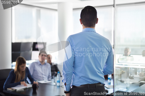 Image of Business presentation on corporate meeting.