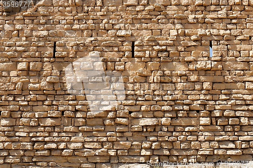 Image of Ancient stone wall texture of the Kerak castle in Jordan