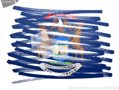 Image of Flag illustration - Michigan