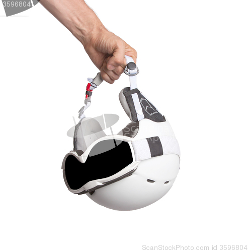Image of Snowboarding helmet isolated