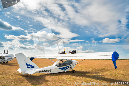 Image of Che-22 Corvette airplane on little airport