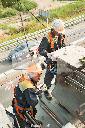 Image of Builder Worker in safety protective equipment