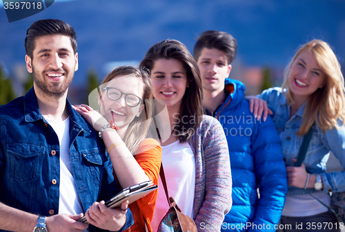 Image of happy students group