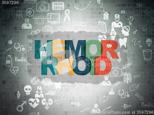 Image of Healthcare concept: Hemorrhoid on Digital Paper background
