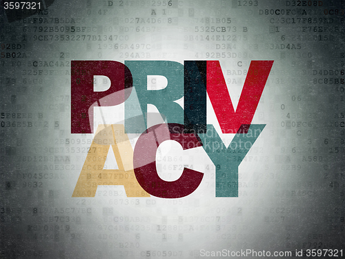 Image of Privacy concept: Privacy on Digital Paper background