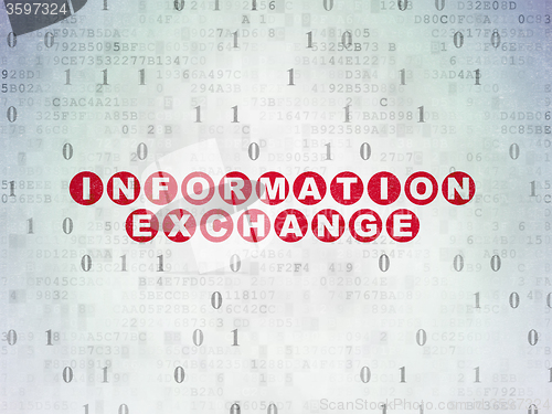 Image of Information concept: Information Exchange on Digital Paper background
