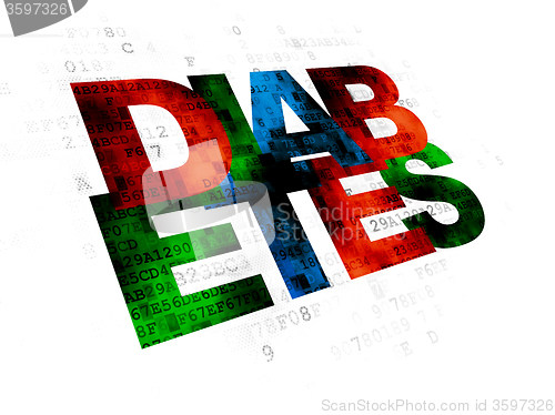 Image of Health concept: Diabetes on Digital background