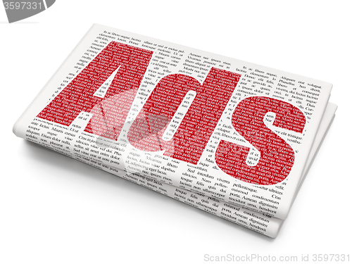 Image of Advertising concept: Ads on Newspaper background