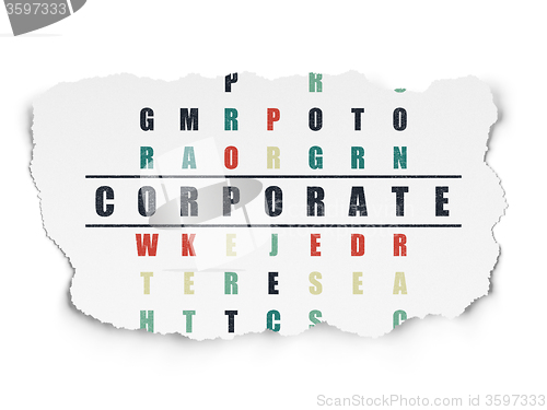 Image of Finance concept: Corporate in Crossword Puzzle