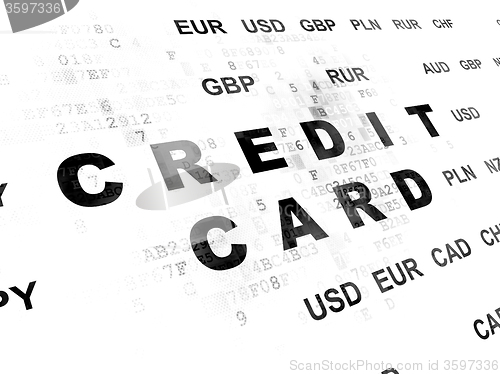 Image of Money concept: Credit Card on Digital background