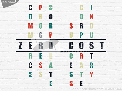 Image of Finance concept: Zero cost in Crossword Puzzle