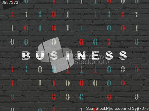 Image of Business concept: Business on wall background