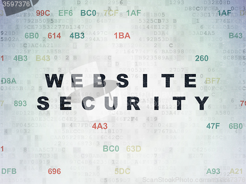 Image of Web development concept: Website Security on Digital Paper background