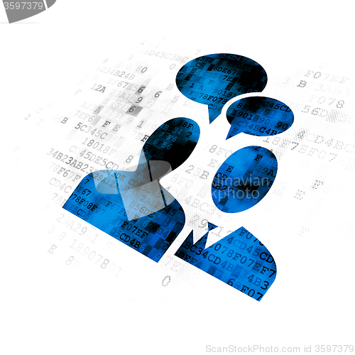 Image of Finance concept: Business Meeting on Digital background