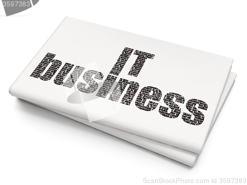 Image of Business concept: IT Business on Blank Newspaper background