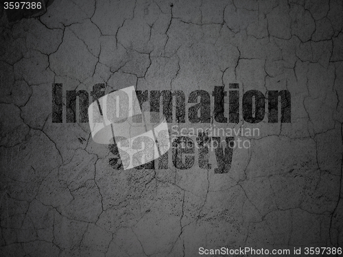 Image of Privacy concept: Information Safety on grunge wall background