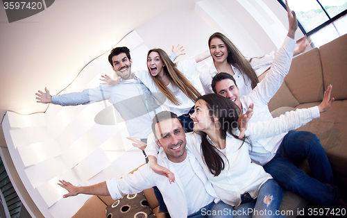 Image of group of friends taking selfie