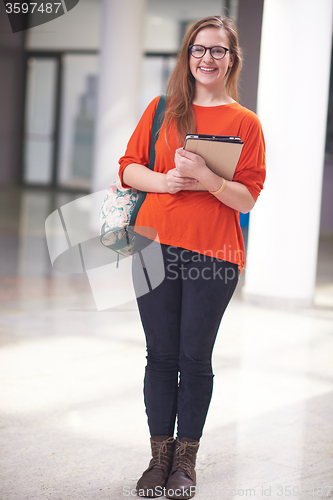 Image of student girl with tablet computer