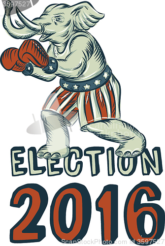 Image of Election 2016 Republican Elephant Boxer Etching