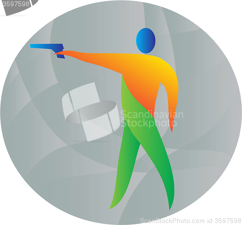 Image of Air Pistol Shooting Circle Retro